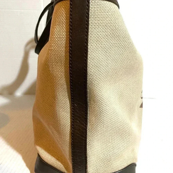 Gucci canvas leather tote with detachable pouch bag - Picture 4 of 15